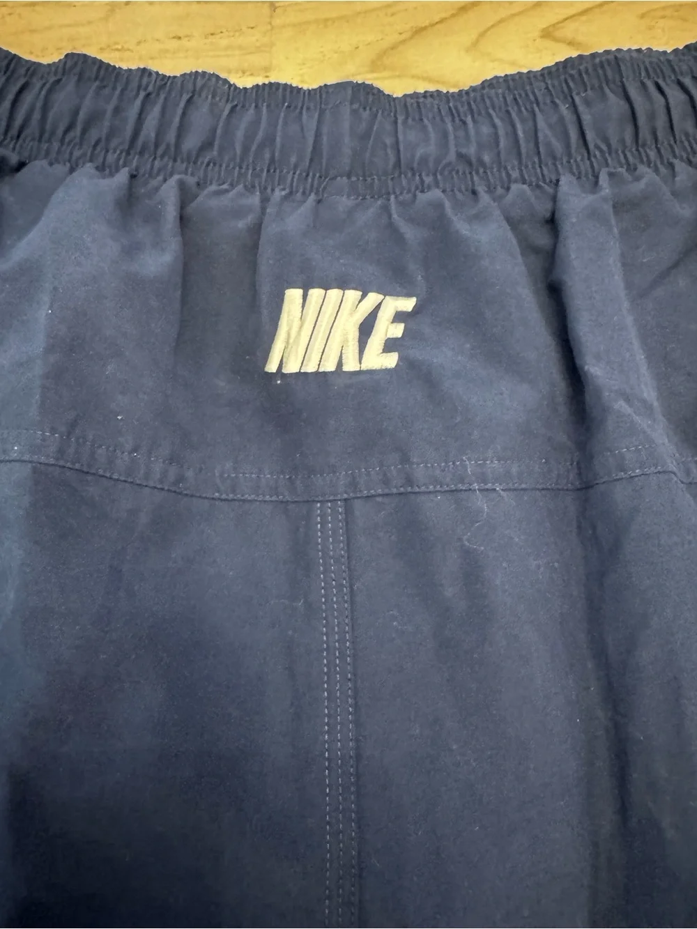 Y2K Nike Men's Navy Elastic Waist Swim Shorts